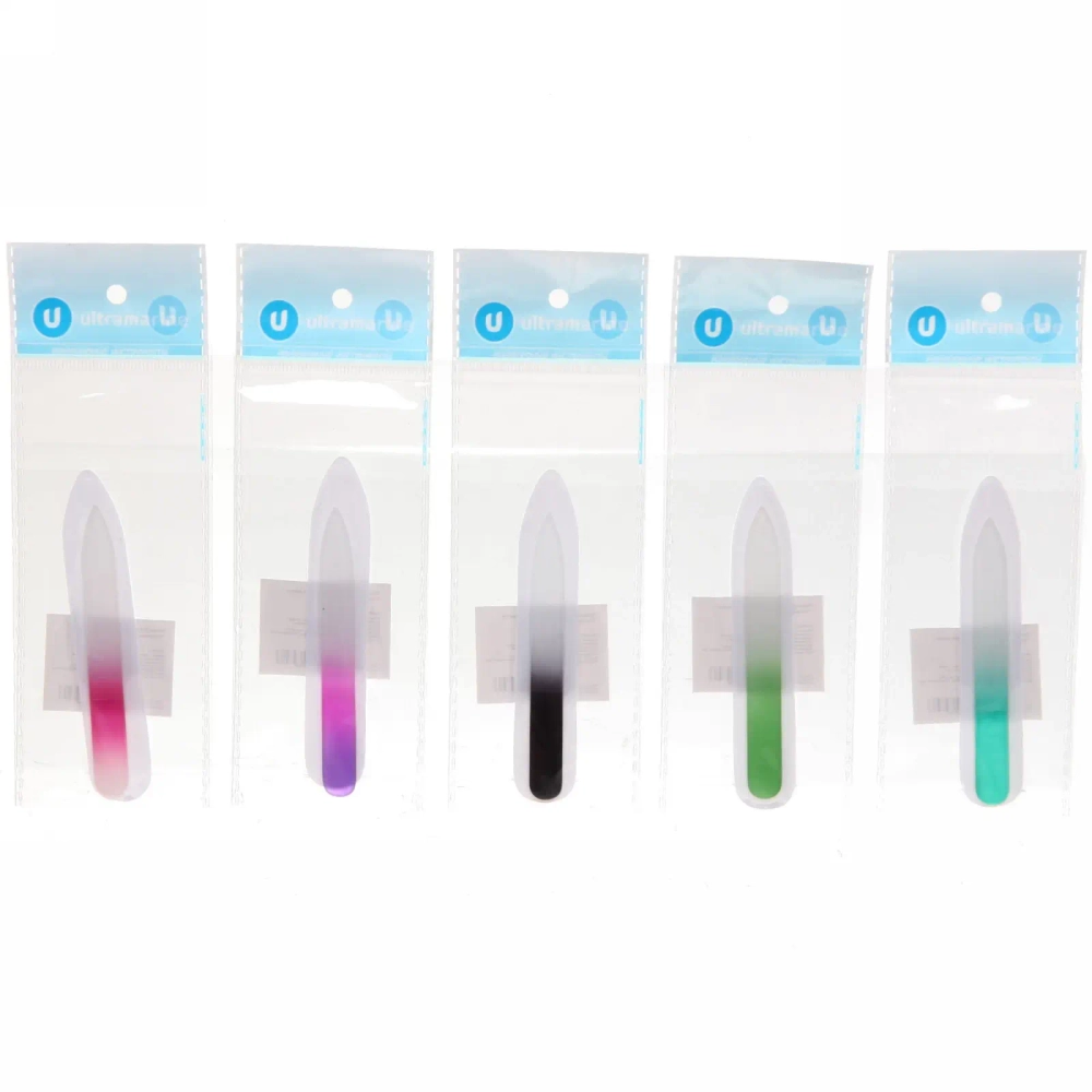 Пилка для ногтей стеклянная в пакете «Ultramarine», двухцветная, 9см.