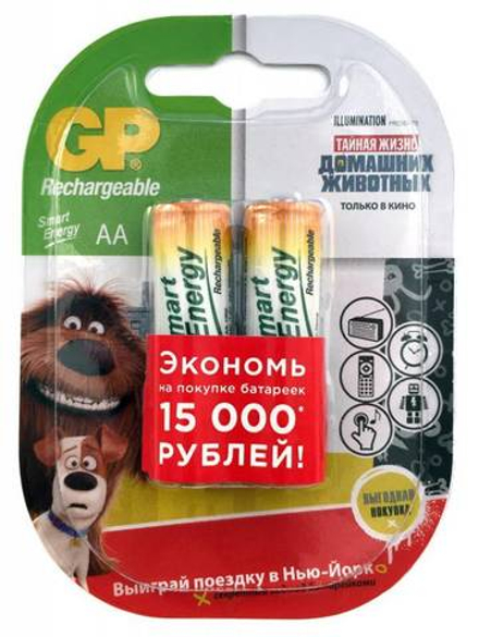 Аккумулятор GP Smart Energy 100AAHCSV AA NiMH 1000mAh (2шт)