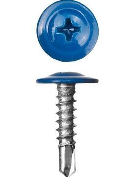 Саморез п/с сверло с п/ш RAL 5005 4,2х16 синий