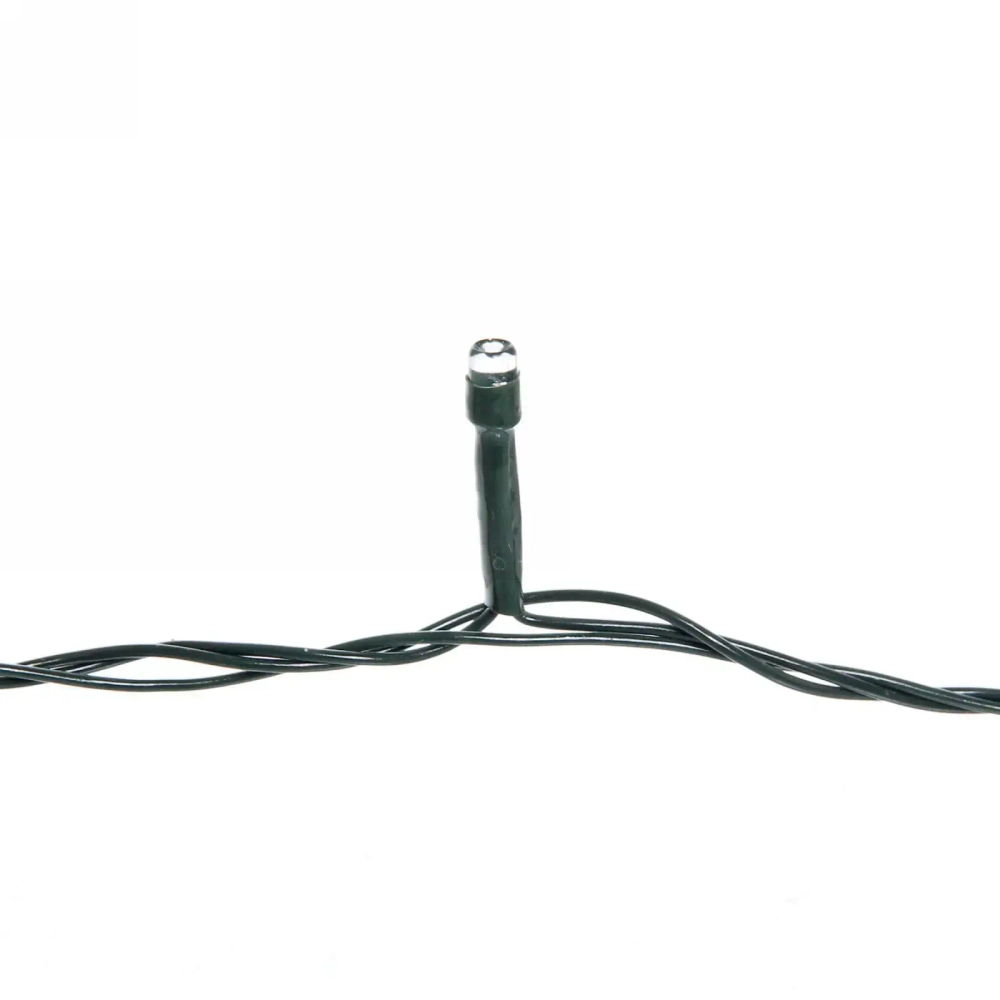 Гирлянда для дома 7,5м 80 ламп LED зелёный пров.,8 реж, IP-20, Теплый белый