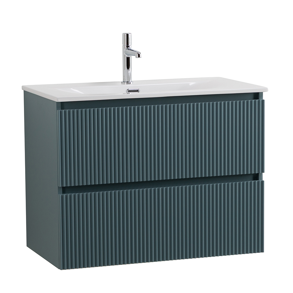 Тумба с раковиной подвесная BelBagno UNO-MINI-700-2C-SO-AO Голубой матовый, раковина белая BB-8099-3-70