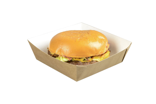 Лоток для фастфуда Оригамо, 138х138х42 мм, крафт, в упаковке 400 штук