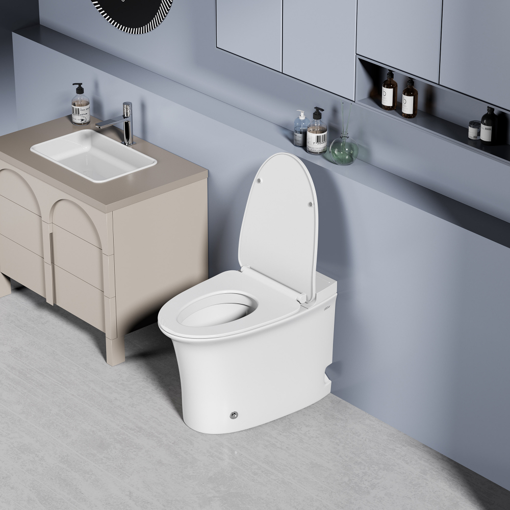 Унитаз ABBER Bequem AC1125P напольный белый с импульсным смывом