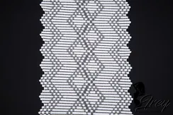 1367 Кружево эластичное 20 см, Италия, геометрия, белый