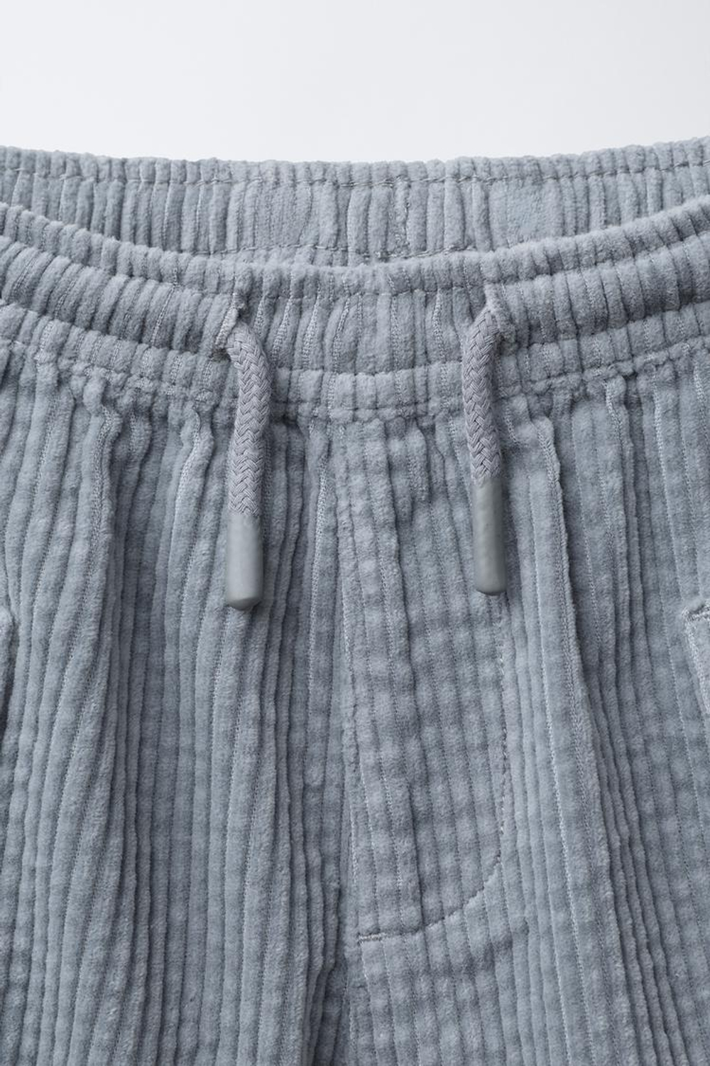 ZARA ВЕЛЬВЕТОВЫЕ БРЮКИ С КАРМАНАМИ, ГОЛУБОЙ