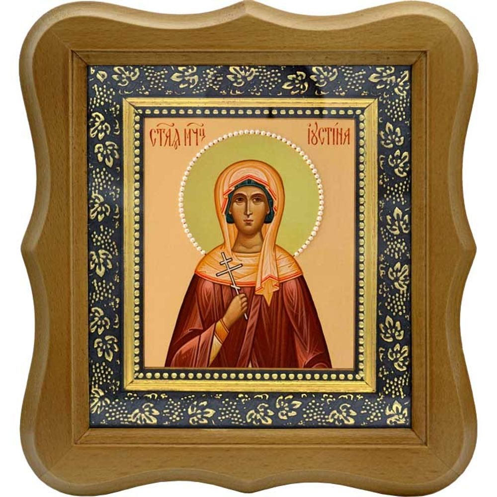 Иустина Антиохийская, Никомидийская (Дамасская) мученица. Икона на холсте.