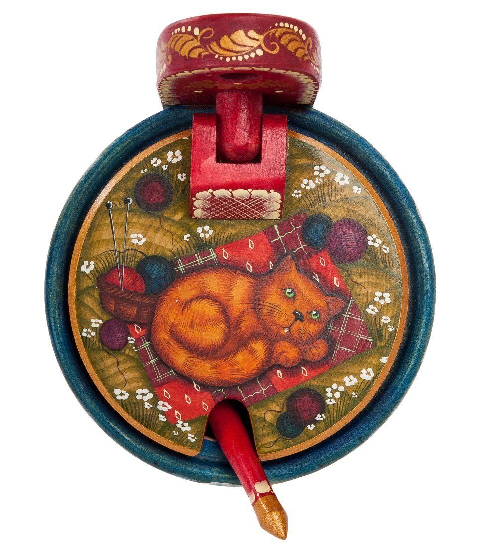 Народные промыслы РД- 10/ 9 Солонка резная «Праздник» художественная роспись