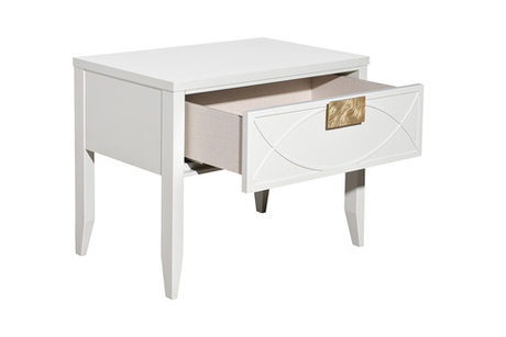 Тумба прикроватная бежевая 1 ящик 60x50x40см Garda Decor