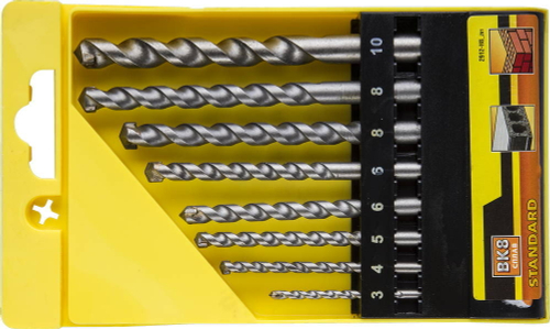 STAYER TOPHammer 8 шт: d 3-4-5-6-6-8-8-10 мм набор сверл по бетону STANDARD