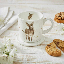 Royal Worcester - Кружка Wrendale Designs с подставкой 310мл / артикул   WNMC3943-XG  / GTIN 749151608146