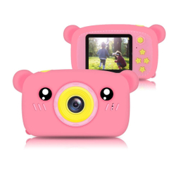Детский фотоаппарат CHILDRENS FUN CAMERA Розовый медвежонок, Детская камера, Игрушечные камеры