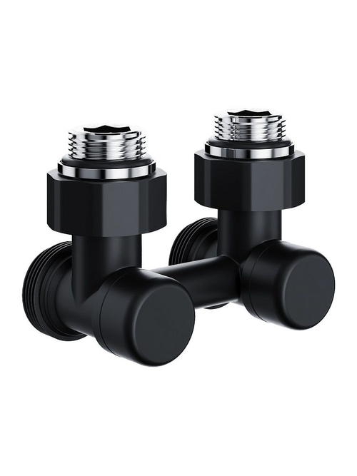 Узел нижнего подключения Royal Thermo Design угловой 1/2"х3/4" EK евроконус (черный)