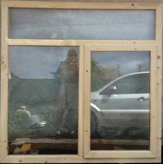 Окно 0,740х1,190 м однокамерный стеклопакет 3-секционное с одной открывающейся створкой