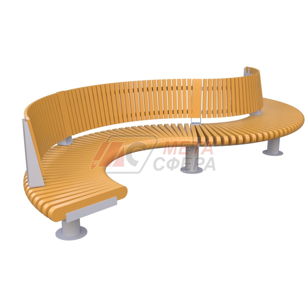 Скамейка Rail Road 01 Змейка