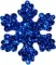 Снежинка из пенофлекса Облачко 200 мм., синий, ПромЕлка (CO-200BLUE)