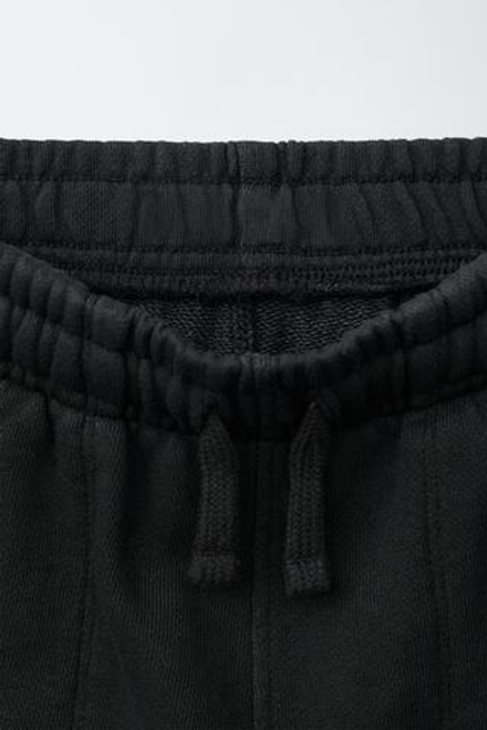 ZARA ФЛИСОВЫЕ ШОРТЫ КАРГО, УГОЛЬНЫЙ