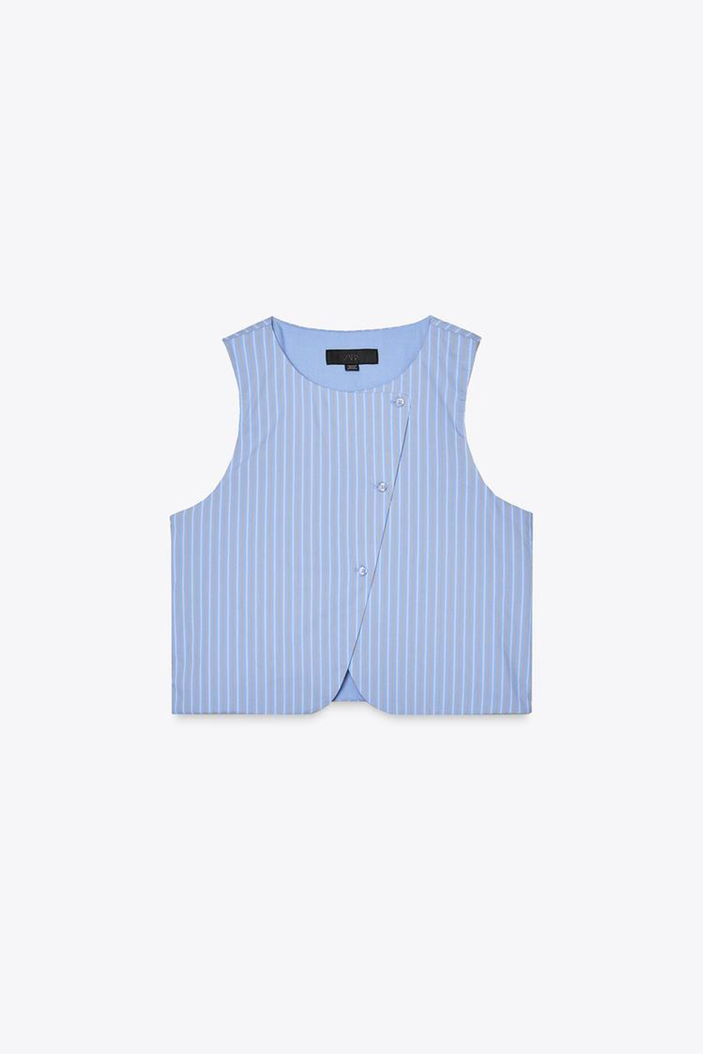 ZARA ТОП-ЖИЛЕТ В ПОЛОСКУ, СИНИЙ