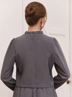 Жакет вельвет укороченный