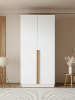 Шкаф распашной двухдверный Мираж, белый, 215х80х45