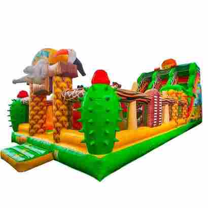 Коммерческий надувной батут "Сафари Ультра", 14*6*7,5 м.