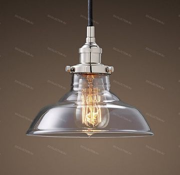 replica  20TH C. FACTORY FILAMENT CLEAR GLASS BARN Restoration Hardware