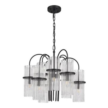 Подвесная люстра 9*Е14 SL6145.403.09 чёрный/прозрачный Tasse ST-Luce