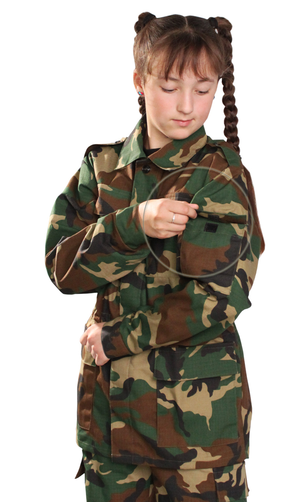 Костюм детский военно-полевой Рип-стоп зел. КМФ