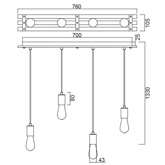 Подвесной светильник Vele Luce Tendenza VL6492P14