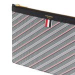 THOM BROWNE· Canvas Laptop Bag Small Men"s Medium Gray