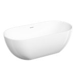 Акриловая ванна Sancos Leaf 1700x800x580 мм, отдельностоящая, овальная, с каркасом, со сливом-переливом, донным клапаном "сlick-сlack", цвет белый, арт. FB20