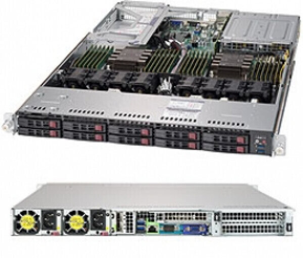 Сервер Gladius 112XT0408-210008 (1U/MBD-X12SPO-F/Silver 4310/8GB/2*SATA1000/SYS-510P-M)