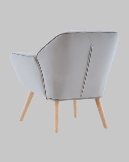 Кресло Руди серебристый