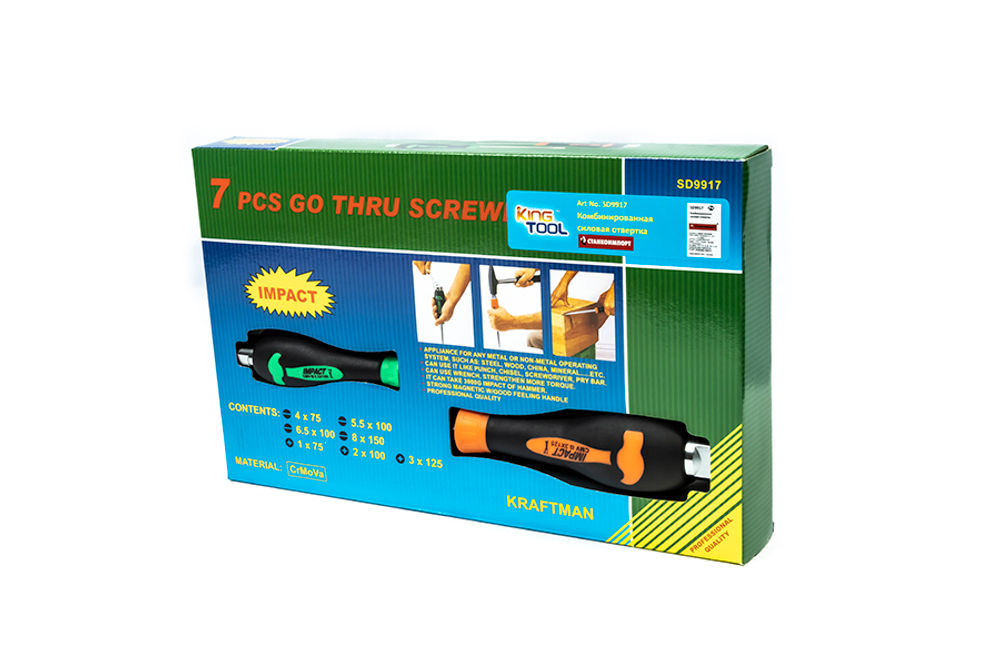 Набор силовых ударных отверток 7 предметов SD9917