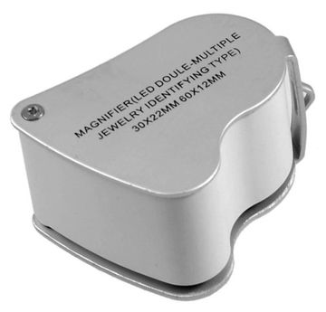 Лупа ювелирная двойная 30*22 60*12