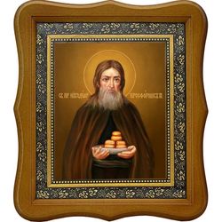 Никодим Печерский, преподобный просфорник. Икона на холсте.