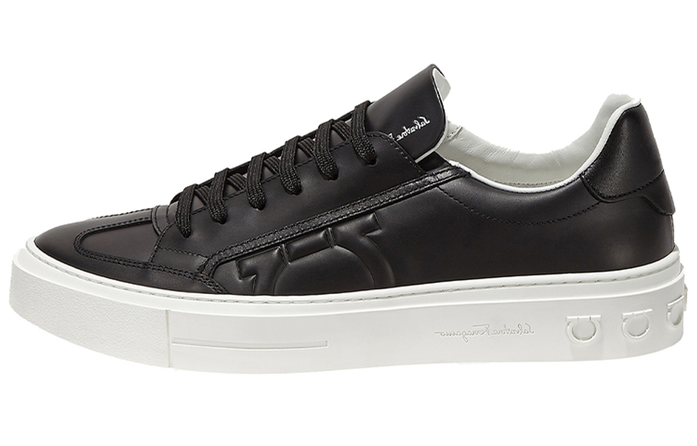 FERRAGAMO Textured Gancio Sneakers