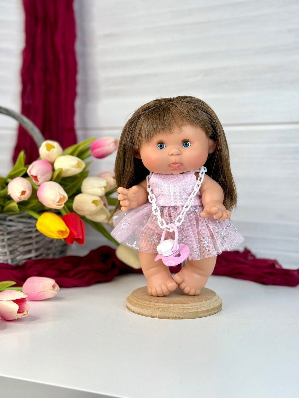 Пупс Nines 26см PEPOTE с закрывающими глазками (N804B5)
