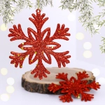 Подвеска «Снежное волшебство» 10 см (набор 2 шт), красный