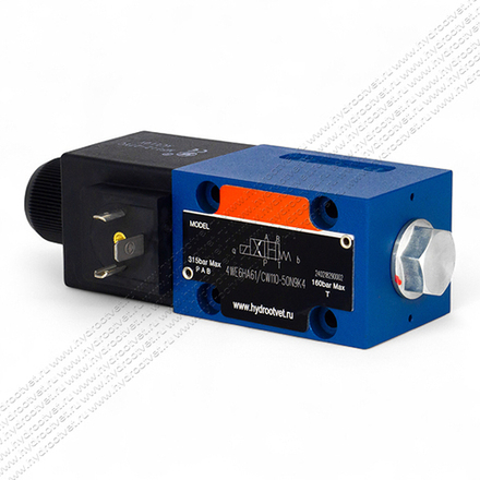 4WE6HA61/CW110-50N9K4 - Гидрораспределитель золотниковый Ду 6 с электроуправлением, схема HA (14-1), электроуправление W110, возврат - пружинный