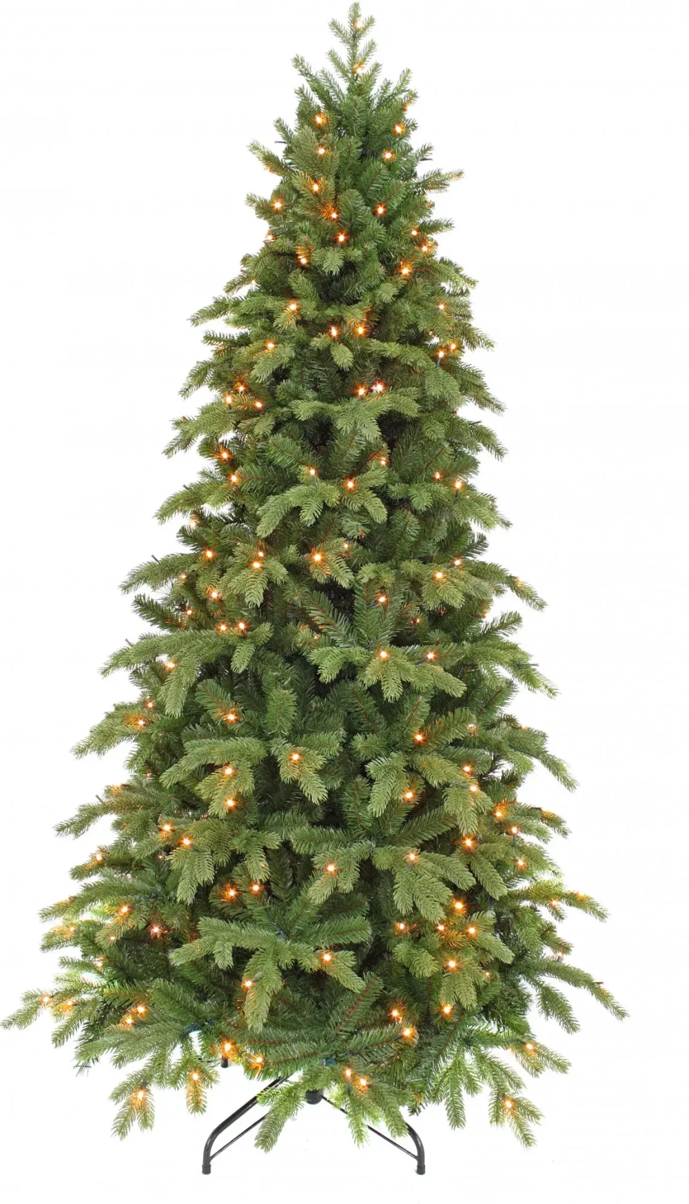 Елка Шервуд Премиум стройная с лампами 260 см., 360 LED ламп, Литая хвоя+Пвх, Triumph Tree (73150)