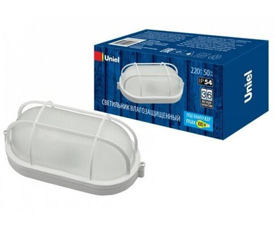 Светильник 100W/E27 IP54 белый, овал