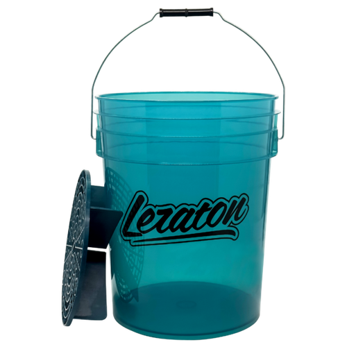 LERATON - BUCKET, Прозрачное ведро для мойки автомобилей с сепаратором (зелёное) 20л