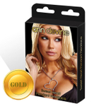 Золотистая цепочка с большой подвеской-сердцем (Цвет: золото)