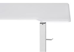 Компьютерный стол Маркос с механизмом подъема 140х80х75 белый / шагрень белая