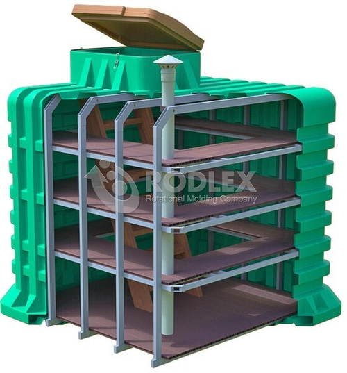 Пластиковый бесшовный погреб TORTILA 3.0 cерия Modern Родлекс 10000 л.(2400x2400x2430см;670кг;) - арт.559858