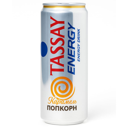 АКЦИЯ Энергетический напиток Tassay карамель попкорн 0,45 л