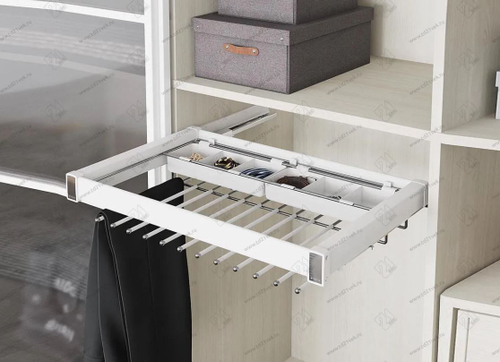 S-6712-W Брючница с органайзером для аксессуаров в базу 700 мм, Starax, (660-690х475х125 мм), направ