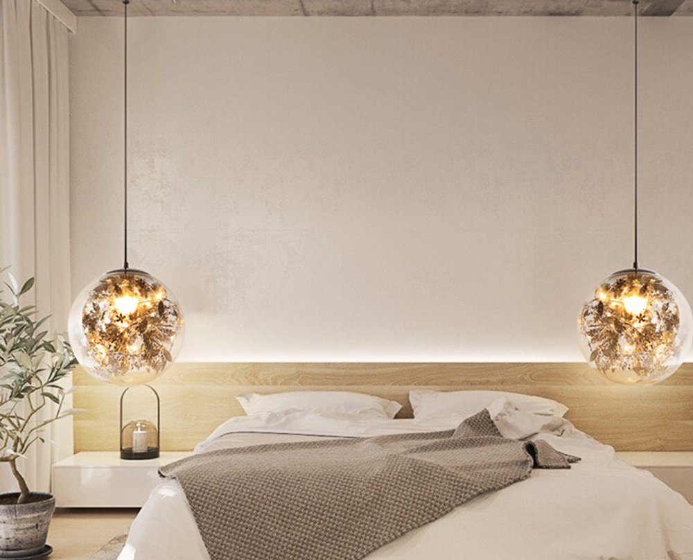 Pendant design lamp Tangle Globe by Artecnica (Silver)