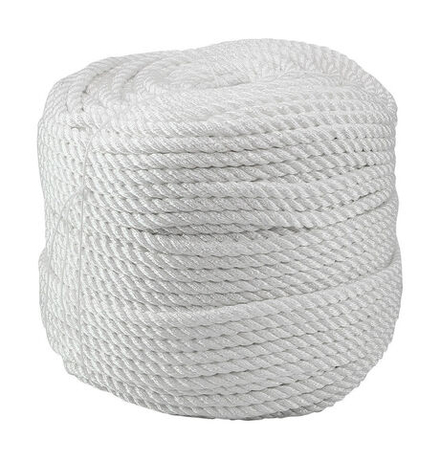 Веревка 3-прядная d14мм, L100м, белый, Marine Rocket