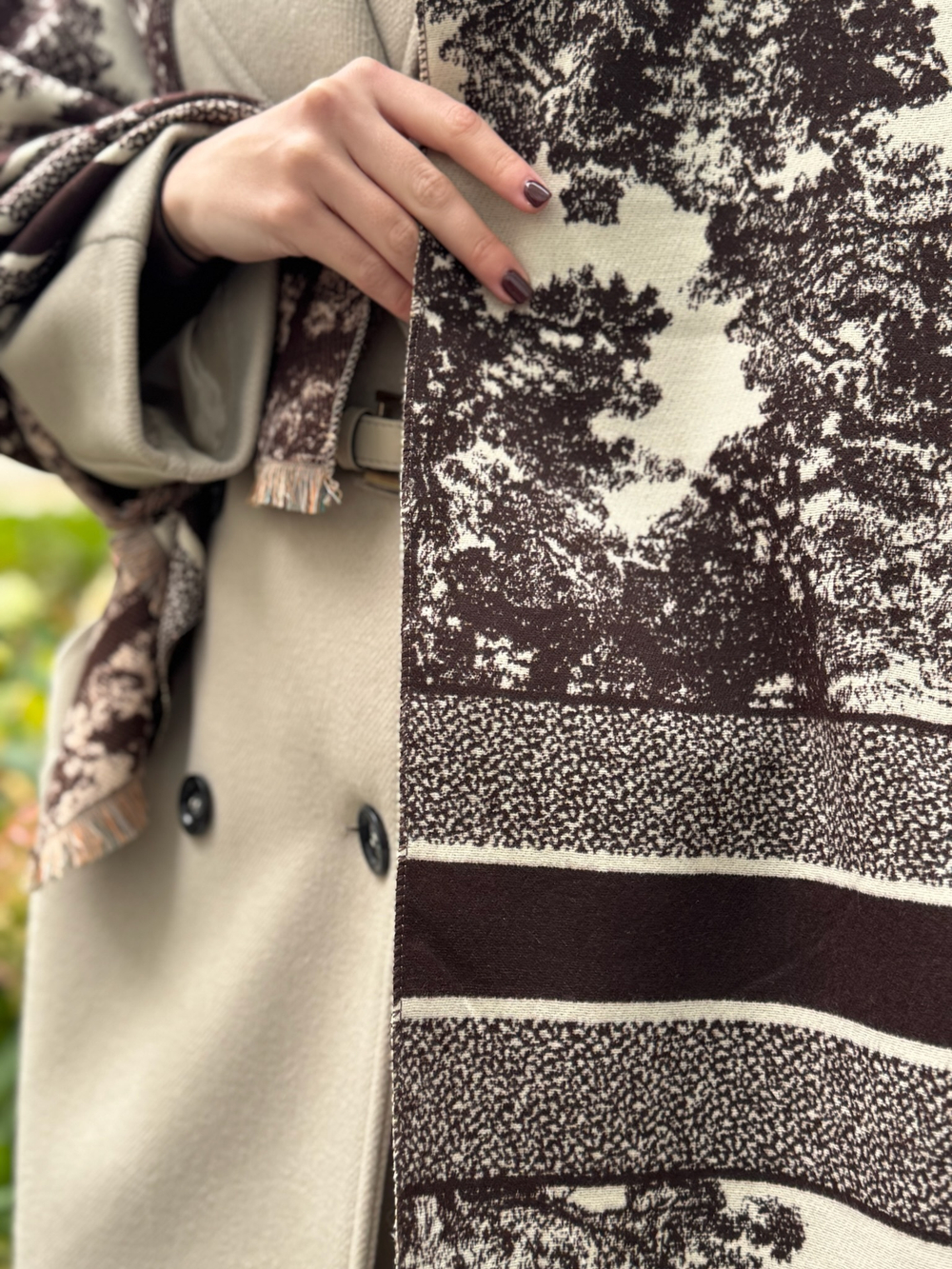 Шарф вискоза + шерсть лана